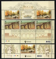 UKRAINE/ UCRAINA/ UKRAINA -EUROPA 2018 -"PUENTES.- BRIDGES - BRÜCKEN - PONTS" - 3 SETS Of 2 STAMPS + LABELS - 2018