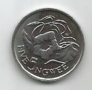 Zambia 5 Ngwee 1987. UNC KM#11 - Zambie