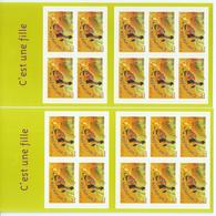 [17] Variété : N° BC3634 C'est Une Fille Fond Brun-orange Clair + Normal ** - Booklets