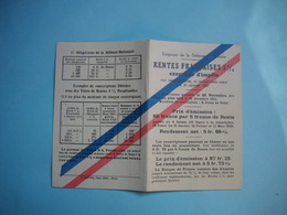 Carte Sur Emprunt De La Défense Nationale  -  Rentes Françaises  -  Notice Explicative - P - R