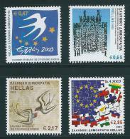 Greece 2003 Greek Presidency Of The EU Set MNH - Unused Stamps