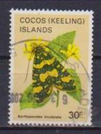 COLONIE INGLESI COCOS ISLANDS 1983  ORDINARIA FARFALLE YVERT. 98 USATO VF - Cocos (Keeling) Islands