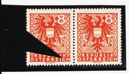 NEU1248 ÖSTERREICH 1945 Michl 701 PLATTENFEHLER "G"statt "C" Mit VERGLEICHSTÜCK ** Postfrisch SIEHE ABBILDUNG - Variétés & Curiosités