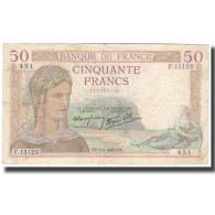 France, 50 Francs, 50 F 1934-1940 ''Cérès'', 1940-04-04, TB+, Fayette:18.42 - 50 F 1934-1940 ''Cérès''