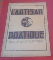 L'Artisan Pratique N°209 Novembre 1926 Arts Décoratifs Modèle Couleur "Noce Bretonne" Planche De Piano Patrons Présents - Home Decoration