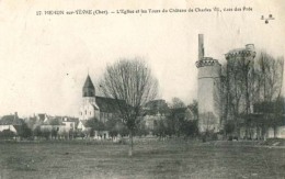 D16 - Mehun Sur Yèvre - L' Eglise Et Les Tour Du Château De Charles VII  : Achat Immédiat - Mehun-sur-Yèvre