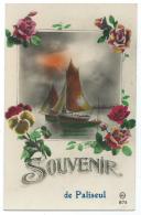 N°5 ANCIENNE CARTE FANTAISIE SOUVENIR DE PALISEUL, BATEAU, PROVINCE DE LUXEMBOURG, BELGIQUE - Paliseul