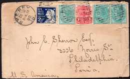 British New South Wales To USA 1902 Excellent Franking! - Cartas & Documentos