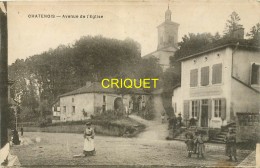 88 Chatenois, Avenue De L'Eglise, Belle Animation Avec Les Habitants, Affranchie 1919 - Chatenois