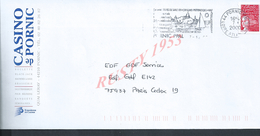 LETTRE COMMERCIALE SUR TIMBRE 2000 CASINO DE PORNIC FLAMME PORNIC PPAL : - 1950 - ...