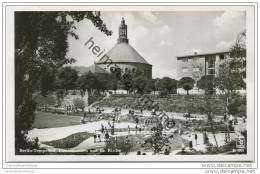 Berlin-Tempelhof - Evangelische Kirche Und Planschbecken - Foto-AK 50er Jahre - Tempelhof