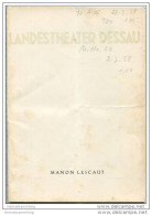 Landestheater Dessau - Spielzeit 1957/58 Nummer 21 - Programmheft Manon Lescaut - Giacomo Puccini - Käte Sennewald - Théâtre & Danse