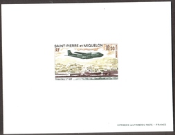 Saint Pierre Et Miquelon  1973  , Transall  C160  , Yvert# PA57 , Scott# C54 - Epreuve De Luxe ** - Imperforates, Proofs & Errors