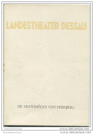 Landestheater Dessau - Spielzeit 1958/59 Sonderheft - Die Meistersinger Von Nürnberg Von Richard Wagner - Theatre & Dance