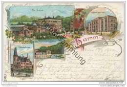 Hamm - Kurhaus - Ständehaus - Gymnasium - Bahnpost Cöln Hannover Zug 203 - Hamm