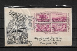 US RARE Cachet Cover 1936, Imperf Souvenir Sheet Sc # 778, 3rd International Philatelic EXPO,VF-XF !!! - 1851-1940