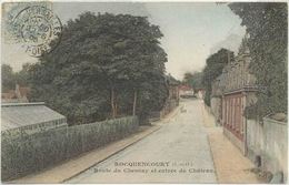 CPA ROCQUENCOURT - Route Du Chesnay Et Entrée Du Château - 22/06/1905 - Rocquencourt