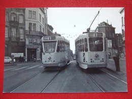 BELGIQUE - BRUXELLES - PHOTO 15X 10 - TRAM - TRAMWAY - LIGNE 8 - AV CHURCHILL - 1 AGENT... - Vervoer (openbaar)