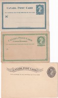 CANADA LOT DE 3 ENTIERS POSTAUX - 1860-1899 Regering Van Victoria