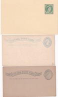 CANADA LOT DE 3 ENTIERS POSTAUX - 1860-1899 Reign Of Victoria