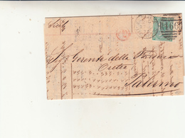 Exchange Liverpool To Palermo. Piego Fattura Commerciale 1873 - Brieven En Documenten