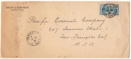 Lettre Pour USA De 1928 Avec 1F Fatoua Surch  1F50 Seul Sur Lettre Cote Dallay 150€ - Cartas & Documentos