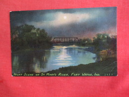Night Scene St. Mary's River    Indiana > Fort Wayne -------  Ref 3055 - Fort Wayne