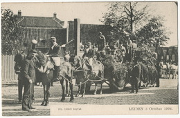 Leiden  3 October 1904 Edit Leidsch Dagblad Feast Horse Cart 4 Horses Attelage - Leiden