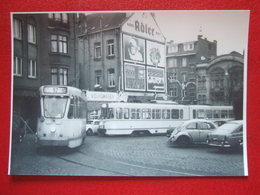 BELGIQUE - BRUXELLES -  ANVERS  PHOTO 15 X 10 - TRAM - TRAMWAY - LIGNE 92 - PLACE DANCO... - Transport Urbain En Surface