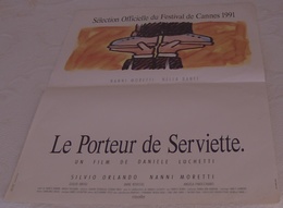 AFFICHE CINEMA ORIGINALE FILM LE PORTEUR DE DERVIETTE Daniele LUCHETTI Nanni MORETTI 1991 TB DESSIN - Affiches & Posters