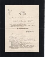 VP12.920 - 1929 - Faire - Part De Décès De Mr Louis BIDOT Décédè à BLOIS Inhumation à PROVINS - Décès