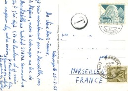 CP Suisse Pour La France Avec Taxe 1959 - 1859-1959 Lettres & Documents
