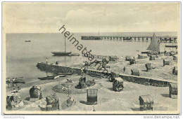 Niendorf - Strand Mit Dampferbrücke - Verlag Julius Simonsen Oldenburg Gel. 1933 - Timmendorfer Strand