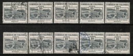 COLOMBIA   Scott # C 240 USED WHOLESALE LOT OF 10 (WH-197) - Vrac (max 999 Timbres)