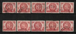 AUSTRALIA   Scott # 203 USED WHOLESALE LOT OF 10 (WH-210) - Vrac (max 999 Timbres)