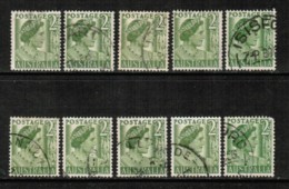 AUSTRALIA   Scott # 231 USED WHOLESALE LOT OF 10 (WH-215) - Vrac (max 999 Timbres)