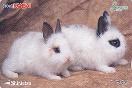 Carte Prépayée Japon - ANIMAL - LAPIN Lapins - RABBIT Japan Suzuran Card - KANINCHEN - CONEJO - 241 - Kaninchen