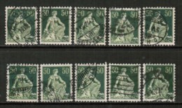 SWITZERLAND   Scott # 139 USED WHOLESALE LOT OF 10 (WH-218) - Vrac (max 999 Timbres)