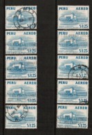 PERU   Scott # C 117 USED WHOLESALE LOT OF 10 (WH-220) - Vrac (max 999 Timbres)