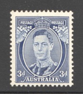 1937  George VI  3d. Blue Definitive Die II  SG 168c MM - MH - Nuevos