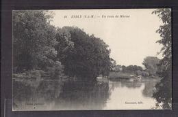 Delcampe - CPA 77 - ESBLY - Un Coin De Marne - TB PLAN Fleuve + Vue Eglise - Esbly