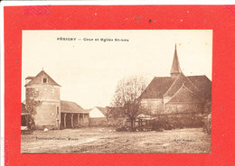 94 PERIGNY Cpa Cour Et Eglise Saint Leu    Edit Sommier - Perigny