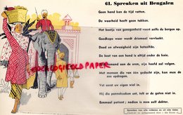 BUVARD ELEPHANT -  PROVERBE MALAISIE- SPREUKEN UIT BENGALEN-BENGALE - RARE BUVARD RIGIDE - Animales