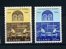 Islande ** N° 377/378 - Sesquicent. De La Bibliothèque Nationale - Unused Stamps