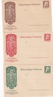 BAVIERE LOT DE 3 ENTIERS POSTAUX GEBURSTAGS-POSTKARTE - Sonstige & Ohne Zuordnung