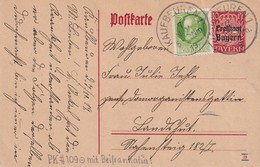 BAVIERE 1919 ENTIER POSTAL CARTE DE KAUFBEUREN - Andere & Zonder Classificatie