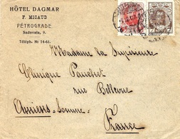 1917- Cover From PETROGRAD  Fr. 7 + 3 K   To France - Lettres & Documents