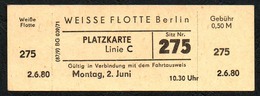 B6477 - Weisse Flotte Berlin - Fahrschein Fahrkarte Ticket - Europa