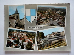 82 - Cpsm Grand Format  -  MONTAIGU DE QUERCY - 4 Petites Vues Et Blason - Montaigu De Quercy