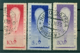 URSS 1933 - Y & T N. 38/40 Poste Aérienne - Ballon "URSS" (ii) - Usados